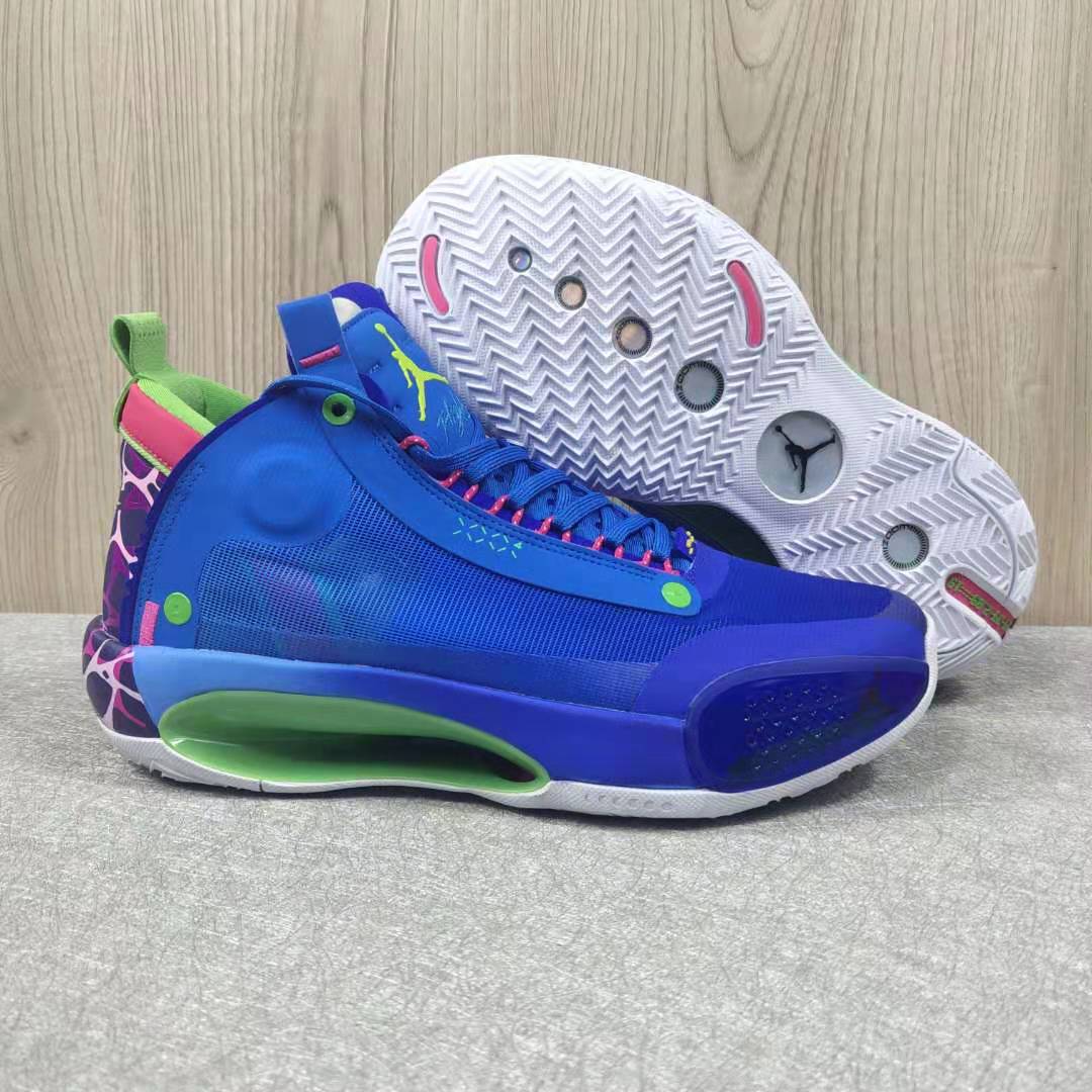 Air Jordan 34 Tatum Blue Green Purple Shoes